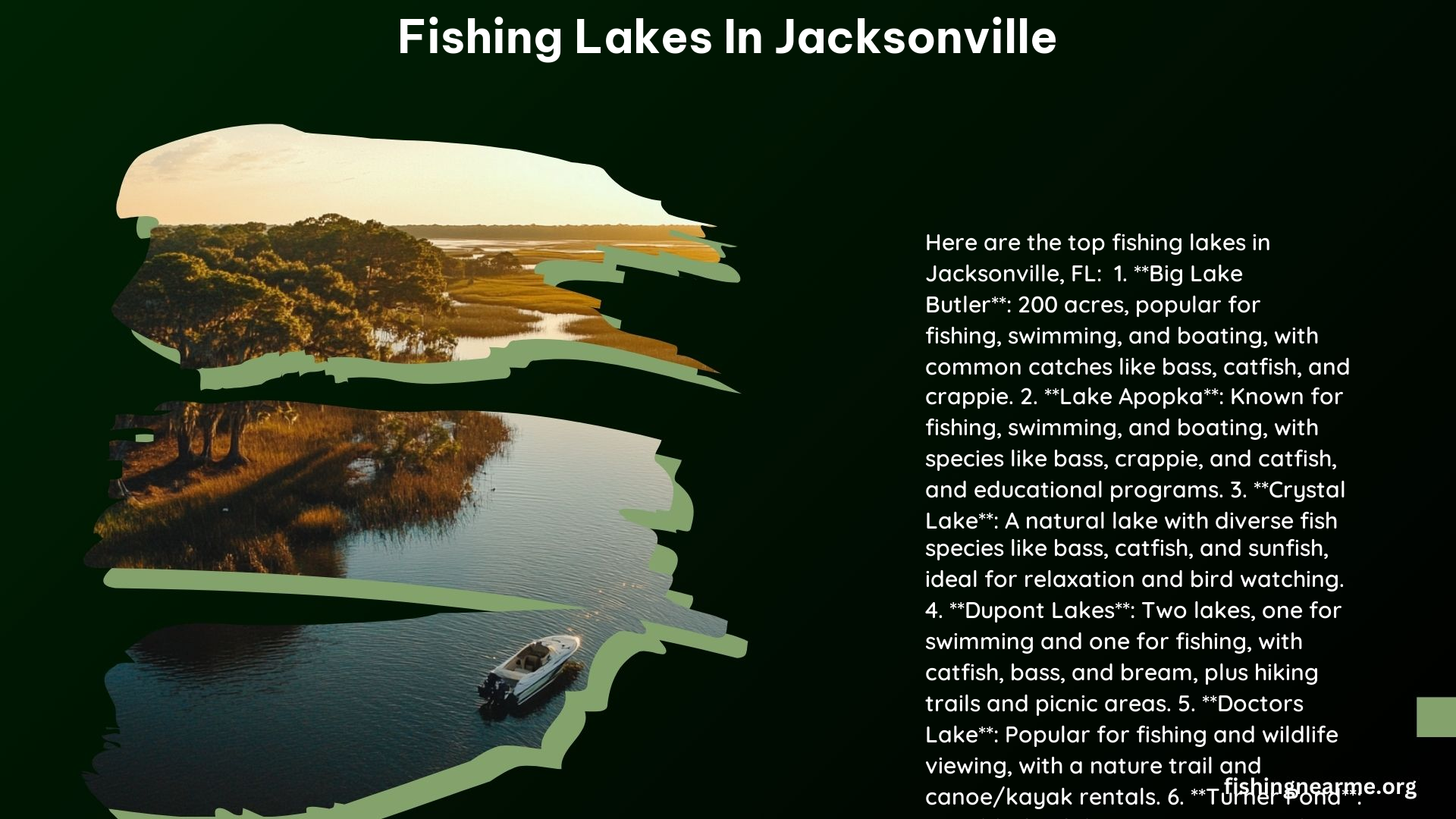 Fishing Lakes in Jacksonville