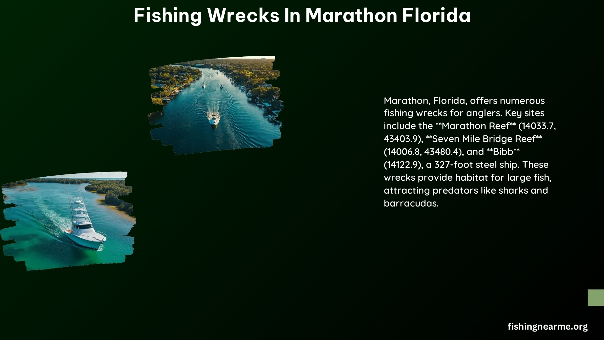 Fishing Wrecks in Marathon Florida